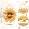 12" Sunflower Welcome Wood Door Hanger – Large Wooden Flower Sign for Summer Front Door, Porch, or Home Wall Decor